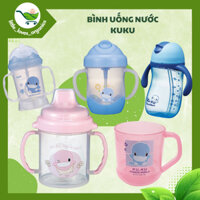 Bình Uống Nước Ống Hút KUKU Có Tay Cầm Bằng Nhựa