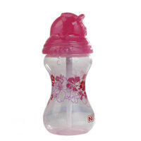 Bình uống nước ống hút Nuby, dung tích 300ml Hồng