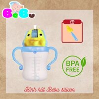 Bình Uống Nước (tập hút tập uống) Cho Bé BEBU Silicon Kháng Khuẩn An Toàn Free BPA 240ml