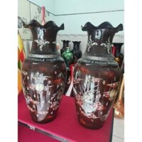 Bình Vải Xoa sơn mài hút tài lộc cao cấp Thanh Bình Lê cẩn xà cừ đẹp, cắm hoa, trang trí nhà cửa, văn phòng, sảnh tiệc