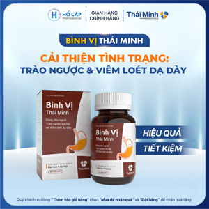 Bình Vị Thái Minh lọ 80 viên - Ngăn Trào Ngược, Lành Vết Loét Dạ Dày