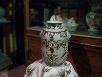 Bình vuốt tay, họa tiết Lưỡng long tranh châu, C30 x R11cm