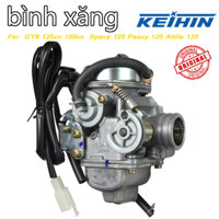 bình xăng cho xe Spacy 125 250K Pascy 125  Attila Tiết Kiệm Xăng Centa, Bộ chế hòa khí， GY6 125cc 150cc Scooter ATV 4 stroke,PD24J,họng 25MM "