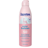 Bình xịt chống nắng kháng nước cho trẻ em -170g Coppertone Waterbabies SPF 50 Water Babies Spray