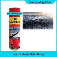 Bình xịt chống thấm, chống dột, chống rỉ sét... Sơn chống thấm hồ bơi, bể cá... Màu đen - RoofKote B33- 400cc -