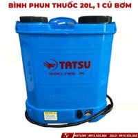Bình xịt điện, bình phun thuốc trừ sâu , tatsu 820 màu xanh dung tích 20l, 1 củ bơm , bảo tín official store