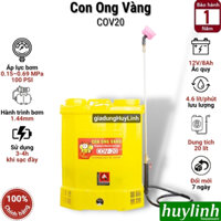 Bình xịt điện phun thuốc trừ sâu Con Ong Vàng COV20 - 20 lít - 12V/8Ah