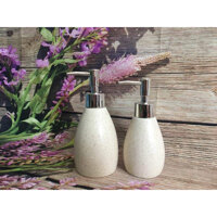 Bình xịt đựng sữa tắm, dầu gội, dầu xả bằng gốm sứ Bát Tràng - 200ml