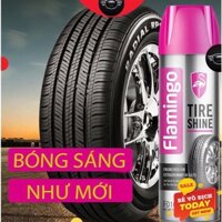 Bình Xịt Dưỡng Bóng Vỏ Lốp Oto – Phục Hồi Nhựa Đen FLAMINGO 500Ml