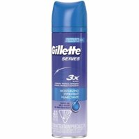 Bình xịt gel cạo râu dưỡng ẩm da Gillette Series 3X Action Shave Gel Moisturizing 198g (Mỹ)