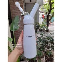 Bình xịt kem tươi Cream Whipper 500ml - trắng (tặng kèm công thức đá xay khi mua hàng)