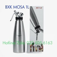 Bình xịt kem tươi Mosa 1L chất liệu Inox - Bình xịt kem tươi Mosa 500ml chất liệu Inox - Dụng cụ pha chế TV