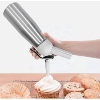 Bình xịt kem tươi whipper 0,5L cao cấp - Bạc