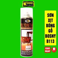 Bình Xịt Làm Bóng Đồ Gỗ Màu 1900 PU Polyurethane Bosny CHÍNH HIỆU - Chai Sơn Xịt Đánh Bóng Gỗ CAO CẤP - Kivo