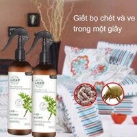 Bình xịt mạt bụi Nhật Bản Chai diệt bọ ve, bọ rệp dành cho giường, nệm, sofa, rèm cửa chiết xuất thiên nhiên 300ml