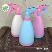 Bình xịt phun sương, tưới cây bằng nhựa dung tích 500ml tia nước xòe mạnh màu sắc xinh xắn