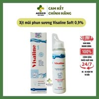 Bình xịt phun sương VISALINE SOFT 0,9% - Vệ sinh mũi hàng ngày cho bé, dùng được cho trẻ sơ sinh (Chai 60ml)