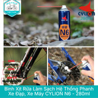 Bình Xịt Rửa Làm Sạch Hệ Thống Phanh Xe Đạp, Xe Máy CYLION N6 - 280ml