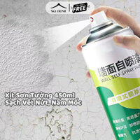 Bình Xịt Sơn Tường Nhà Bình Sơn Xịt Làm Sạch Nhanh Vẽ Bẩn, Nấm Mốc, Vết Bẩn Cứng Đầu, Vết Ố Vàng 450ml Sky Home - ST02
