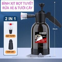 Bình Xịt Tạo Bọt Tuyết Rửa Xe Ô Tô , Xe Máy Bình Tưới Cây Cầm Tay Tiện Dụng Dung Tích 2 Lít