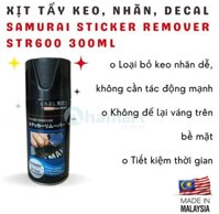 Bình xịt tẩy keo, nhãn, decal Samurai Sticker Remover STR600 300ml                          - 16114886                                                       Yêu thích