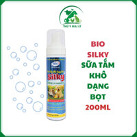 Bio Silky - Sữa tắm khô dạng bọt cho chó mèo - 200ml