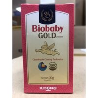 Biobaby Gold Chewable - men vi sinh bổ sung lợi khuẩn, kẽm và hỗn hợp vitamin, giúp cân bằng hệ vi khuẩn đường ruột