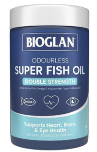 Bioglan Odourless Super Fish Oil Double Strength 200 Capsules