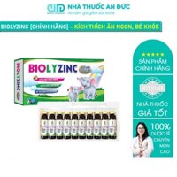 Biolyzinc - Kích thích ăn ngon, bổ sung acid amin, lysin, kẽm cho trẻ biếng ăn - Ameriver - Nhà thuốc An Đức