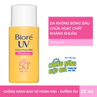 Bioré Sữa Chống Nắng Bảo Vệ Hoàn Hảo DƯỠNG ẨM Biore UV SPF50PA 25ML