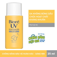 Bioré Sữa Chống Nắng Bảo Vệ Hoàn Hảo TRẮNG MỊN NGỌC TRAI Biore UV SPF50PA 25ML