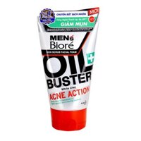 Biore Sữa Rửa Mặt Biore Sạch Nhờn Giảm Mụn Cho Nam 100g