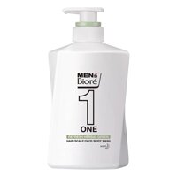 Biore Sữa Tắm Gội Và Rửa Mặt Men's Biore One Refresh Herbal Green Hương Thảo Mộc 480ml