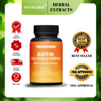 Biotin 5000 mg, Hỗ trợ Tóc và Móng Khỏe mạnh, Hỗ trợ Làn da Khỏe mạnh, Không chứa Gluten, 60 Softgel