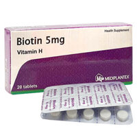 Biotin 5mg Mediplantex, dùng cho người bị rụng tóc, viêm da
