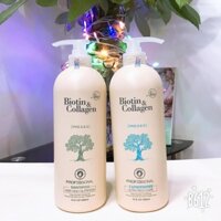 Biotin Collagen - Cặp Dầu Gội Xả Biotin Collagen Trắng 1000ml - Biotin Collagen Trắng Nuôi Dưỡng Tóc
