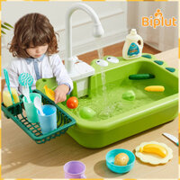 Biplut 1 Bộ 1.5L Máy Rửa Chén Điện Trẻ Em Bộ Đồ Chơi Nhà Bếp Mô Phỏng Playset Đồ Chơi Nhà Bếp Thực Tế Cho Bé Gái