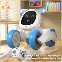 Biplut Robot tương tác Con chó con Robot lập trình Con chó con Robot điều khiển bằng giọng nói Đồ chơi chó con cho trẻ em Giáo dục Nhảy múa Âm nhạc Xe Rc cho bé trai và bé gái Món quà hoàn hảo cho trẻ mới biết đi