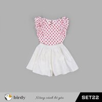 [BIRDY - SET22] Đầm bé gái thiết kế 2~10t tay nhúng chấm bi dễ thương - Hàng cao cấp