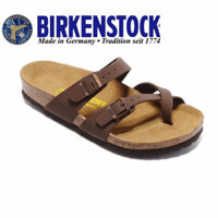 Birken nút chai nam và nữ Bộ ngón chân màu nâu mờ Dép Kích thước 34-45