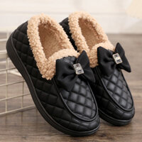 Birkenstock Giày Nữ Lông Cừu Đậu Hà Lan Giày Phong Cách Mới Thu Đông Giày Nữ Giày Đế Bằng Giày Lông Slip-On Giày Cotton