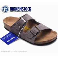 Birkenstock Xăng đan nam/nữ cổ điển dép xốp chống lông màu xám Giày đi biển thoải mái cỡ 34-46