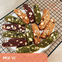 Biscotti Lowcab nguyên cám 3 vị Vani - Matcha- Chocolate - Tommy Bakery công thức Ý