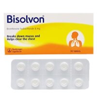 Bisolvon 8mg loãng đàm trong bệnh phế quản phổi cấp và mạn ( 1viên)