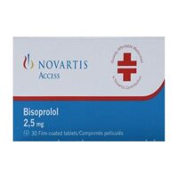 Bisoprolol 2.5mg Novartis 2 vỉ x 15 viên – Điều trị tăng huyết áp, đau thắt ngực
