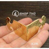 Bịt góc hộp giả cổ đồng thau trang trí hộp gỗ - K230  4 cái