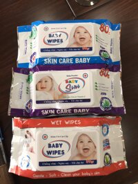 BỊT KHĂN GIẤY ƯỚT BABY WIPES 80 TỜ