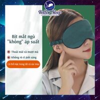 Bịt Mắt Ngủ Lụa Mềm Mại Thông Thoáng Có Chứa Túi Gel Làm Mát Và Dây Đeo thun co giãn linh hoạt-xanh lá #16 # BMNBS04