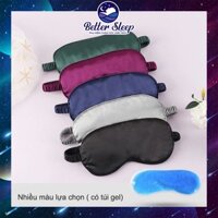 Bịt Mắt Ngủ Lụa Mềm Mại Thông Thoáng Có Chứa Túi Gel Làm Mát Và Dây Đeo thun co giãn linh hoạt #16 # BMNBS04