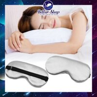 Bịt Mắt Ngủ Lụa Mềm Mại Thông Thoáng Có Dây Đeo Điều Chỉnh - màu Xám # 15 #BMNBS03